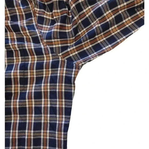 U.S. Polo Assn Brown Plaid Long Sleeve  Dress Shirt Size Medium - Picture 5 of 10